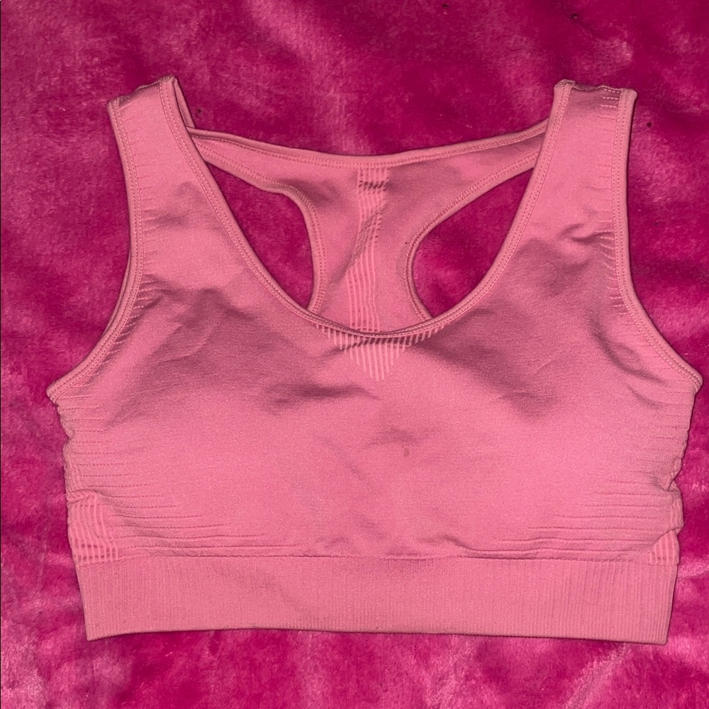 Women's Pink Sports Bra - Picture 1 of 2